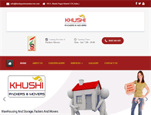 Tablet Screenshot of khushipackersandmovers.com